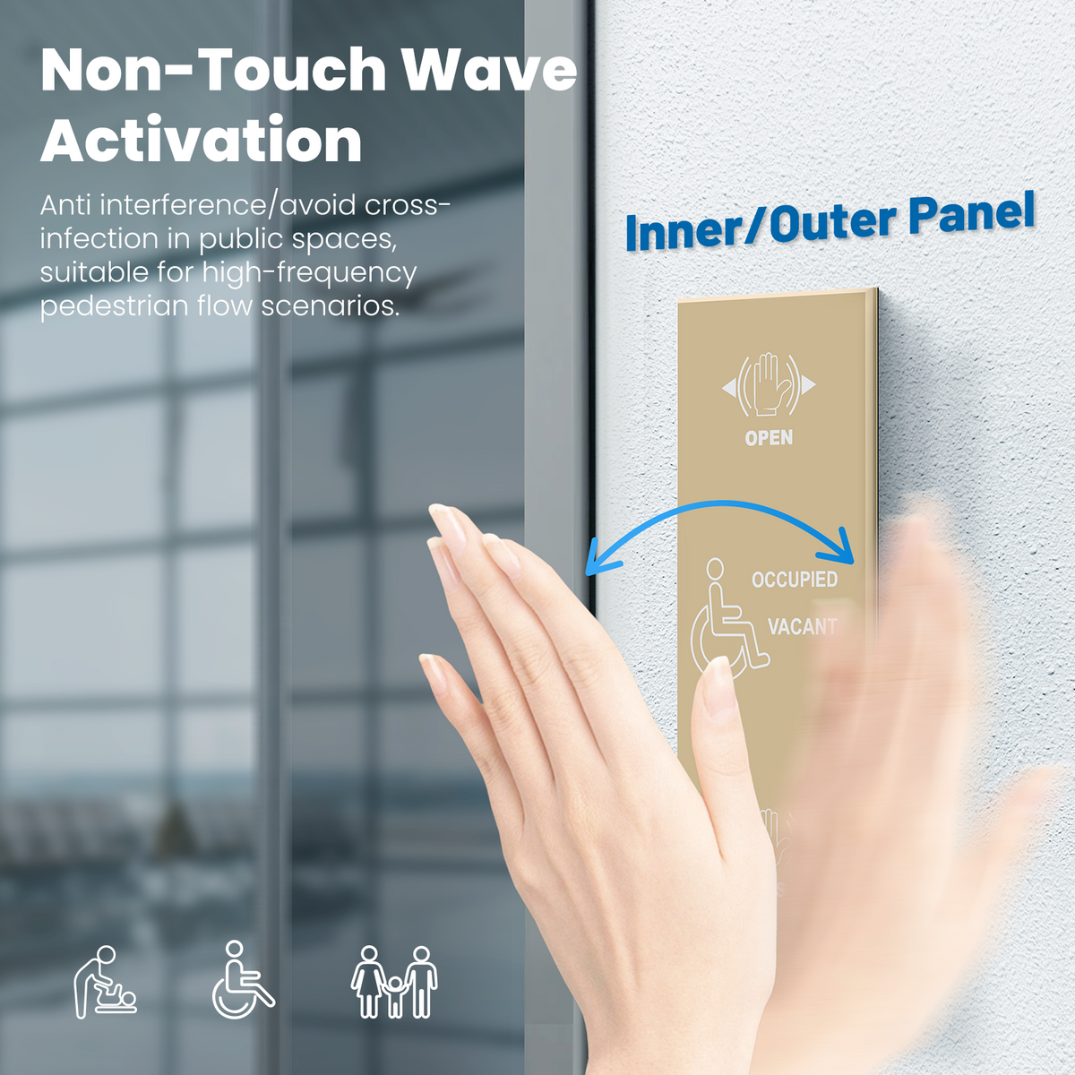 Non-Contact Switch for Special Room, Bathroom Touchless