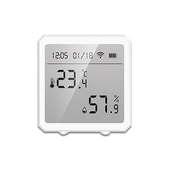 Smart WiFi Temperature and Humidity Sensor - Tuya Compatible, Indoor Wireless Thermohygrometer with Smartphone Remote Monitoring