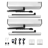 Dual Electric Swing Door Operator with 2pcs Wired Push Button, Automatic Door with Synchronized Opening