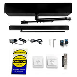 Olide-120B Commercial Swing Door Auto Opener, ADA Automatic Swing Operator with Exit Button and Fail Safety Electric Strike