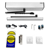 Olide-120B Commercial Swing Door Auto Opener, ADA Automatic Swing Operator with Exit Button and Fail Safety Electric Strike