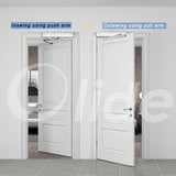 Dual Electric Swing Door Operator with 2pcs Wired Push Button, Automatic Door with Synchronized Opening