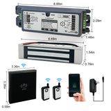 Smart Wireless Access Control System Kit with 400lb Holding Force Magnetic Lock Hand Sensor Switch and Remote Control