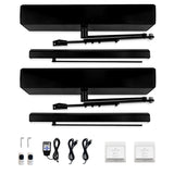 Dual Electric Swing Door Operator with 2pcs Wired Push Button, Automatic Door with Synchronized Opening