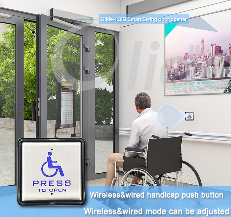 Olidesmart DSW120 Automatic Swing Door Opener with Wireless Handicapped  Switches – olidesmart