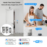 WiFi Smart Wireless Dual Swing Door Opener with Touchless Button, Phone App Control Electric Door Operator