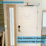 Dual Electric Swing Door Operator with 2pcs Wired Push Button, Automatic Door with Synchronized Opening
