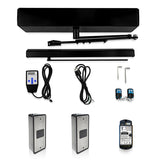 Phone APP Open Wireless Touchless Automatic Swing Door Opener with Wave to Open Switch, Hands Free Electric Door Operator