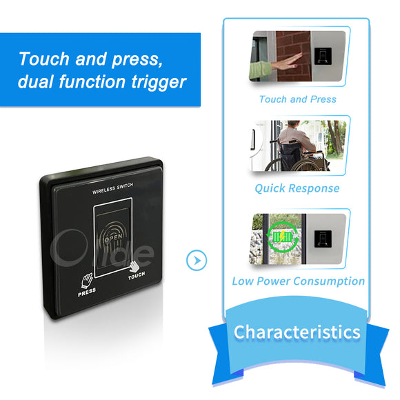 WiFi Smart 86 Type Wireless Touch/Press Switch, Phone Control and Compatible with Alexa