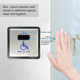 WiFi Smart Touchless Handicap Wave to Open Switch 4.5" Stainless Panel