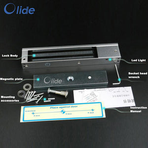 Olide Magnetic Door Lock Automatic Swing Door Electromagnetic Door Lock Max Door Weight 280kg