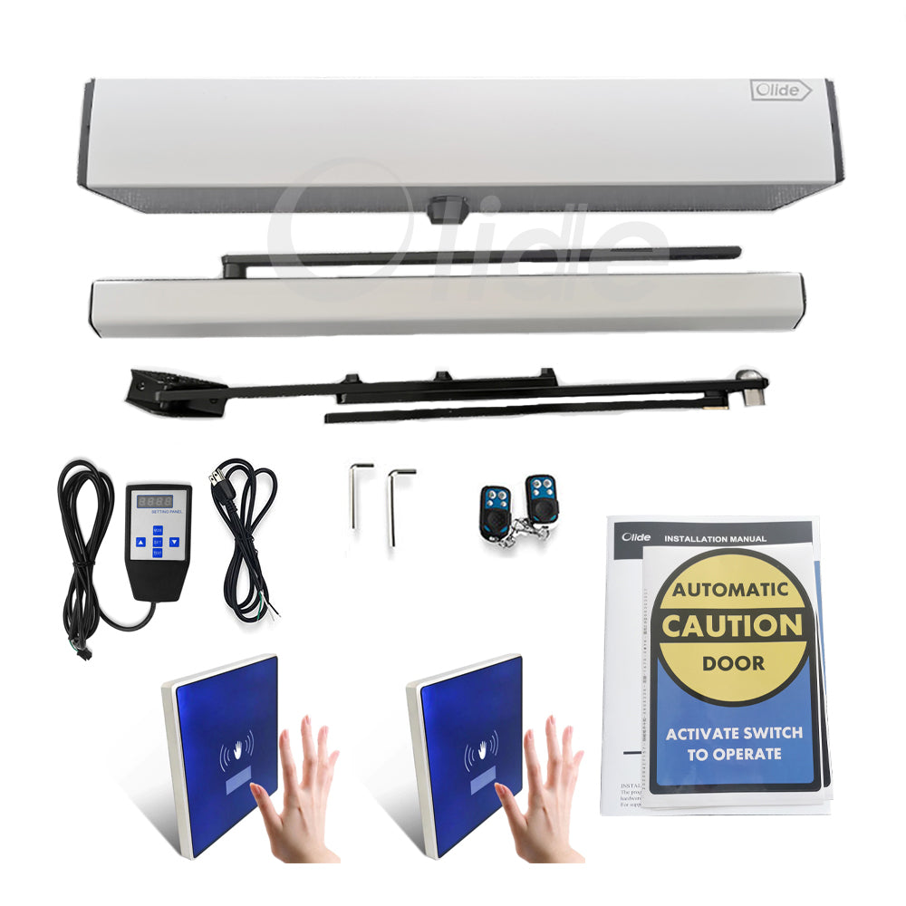 Touch Free Automatic Door Opener, Swing Open Door Operator with 2pcs H