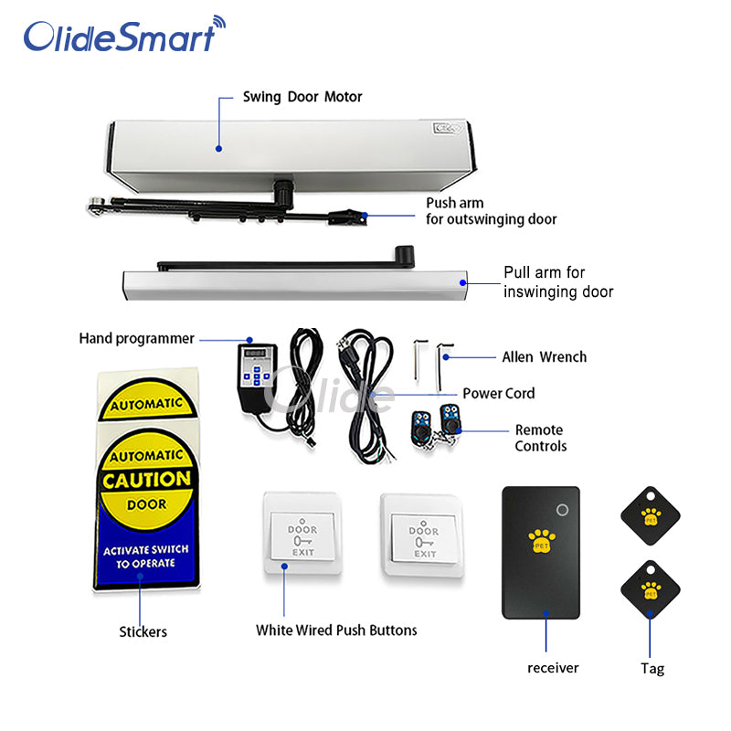 Olidesmart Contactless Automatic Swing Door with Smart RFID Pet Tags ...