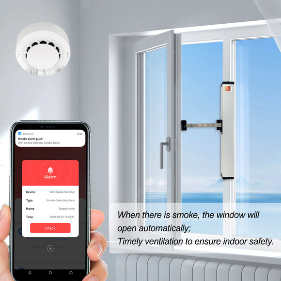 smart smoke sensor automatic window opener