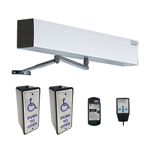 ADA handicap door opener with slim wireless handicapped push switch