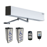ADA handicap door opener with slim wireless handicapped push switch