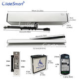 automatic handicap door opener with 510 push button and electric lock size