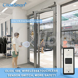 wireless and touchless swing door opener applied in shopping mall