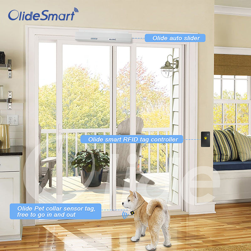 DIY Home Automatic Sliding Door Opener with Smart Pet Tags olidesmart