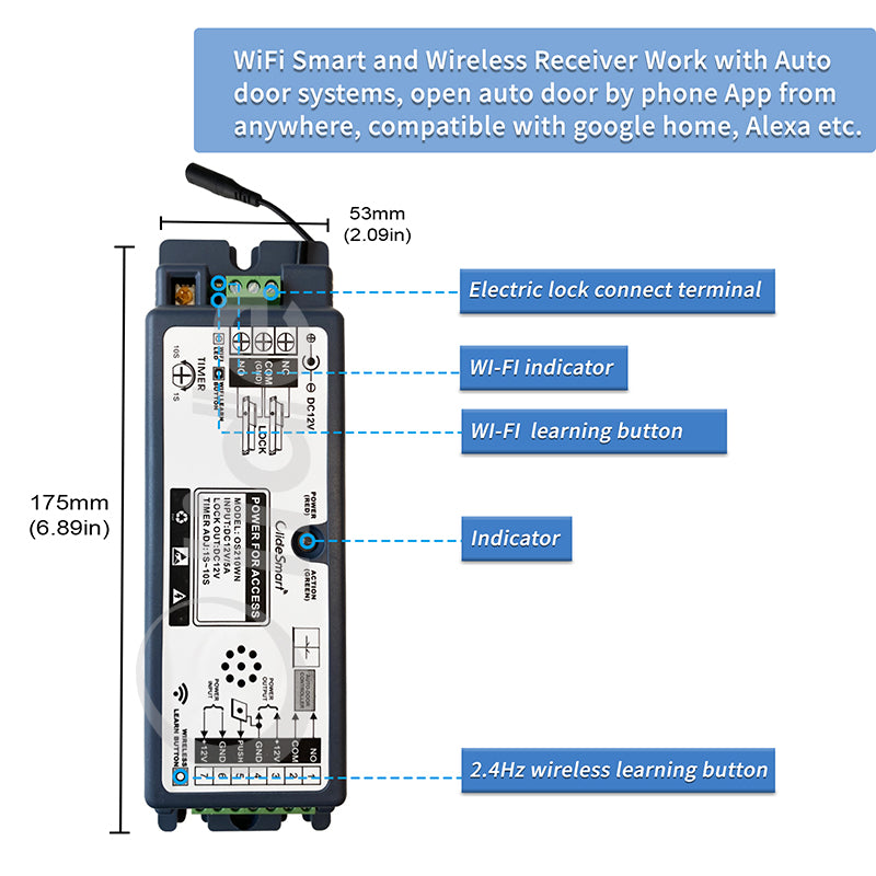 Smart Wireless Access Control System Kit with 400lb Magnetic Lock Hand ...