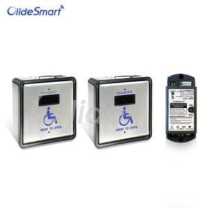 WiFi Smart Touchless Handicap Wave to Open Switch 4.5" Stainless Panel