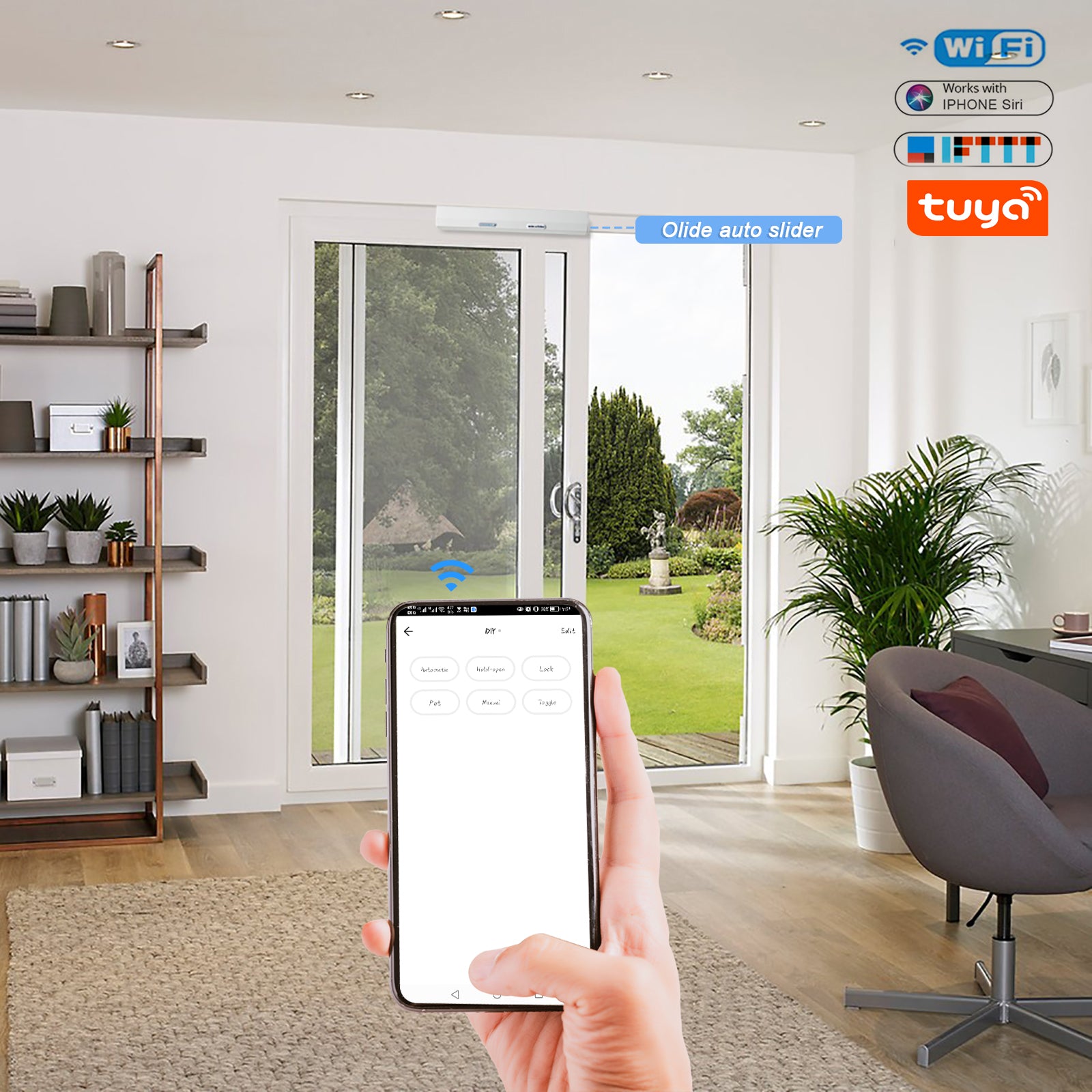 WiFi Pocket Electric Sliding Door Opener CASA1 with RF Remote 
