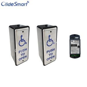 Olide Smart Wireless Slim Handicap Button Switch, Hardwired Push Button for Disabled